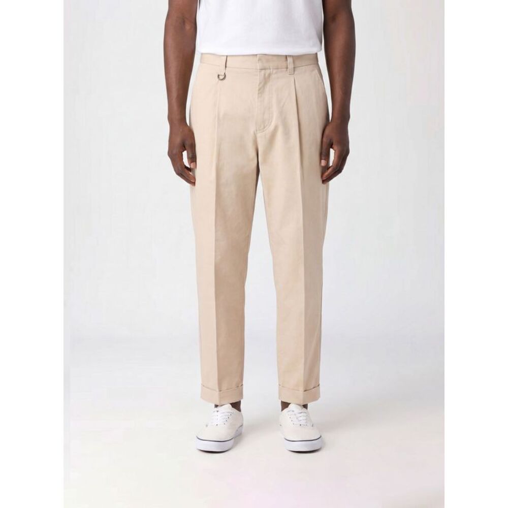 Paolo Pecora Men Slim Fit Cotton Chino Trousers Paolo Pecora With Slant Pockets